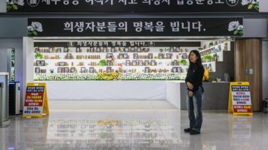 Grieving mother Lee Hyo-eun returns every weekend to the airport where her daughter and 178 others died last year