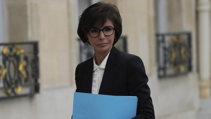 Newly appointed French Culture Minister Rachida Dati arrives to attend the weekly cabinet meeting after a cabinet reshuffle, at the Élysée  Palace in Paris, on Friday, Jan. 12, 2024. 
