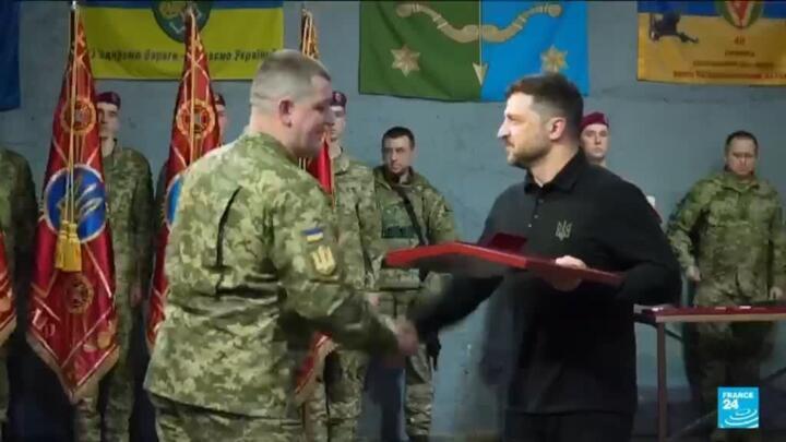 Zelensky visits troops as Ukraine claims gained ground near key city
