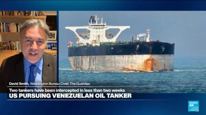 US pursues 'sanctioned dark fleet vessel' off the coast of Venezuela