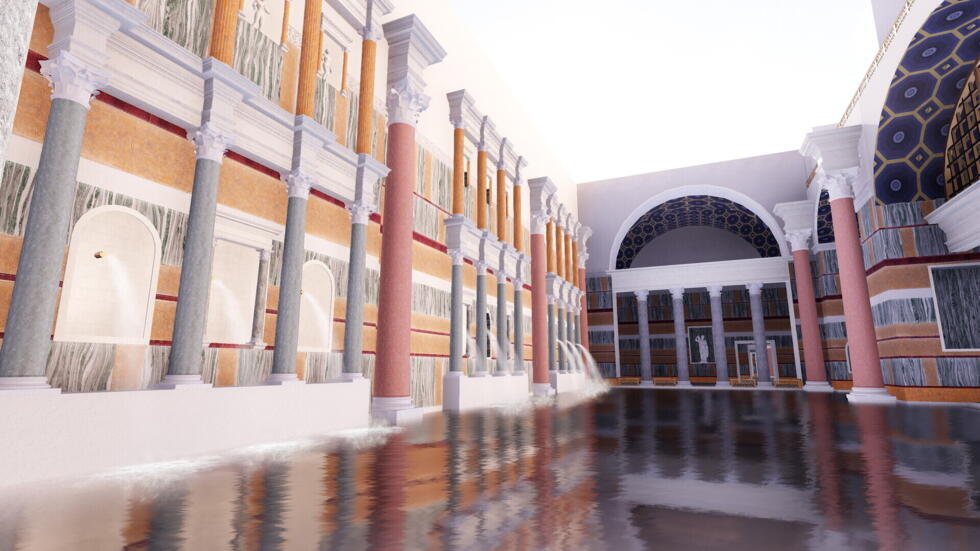 This is an exact scientific reconstitution of the Baths of Caracalla created by the University of Caen.